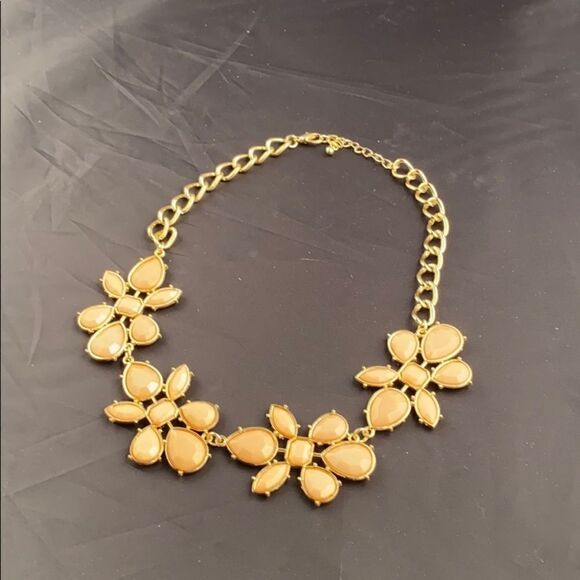 Large adjustable peach stone necklace - Picture 4 of 4